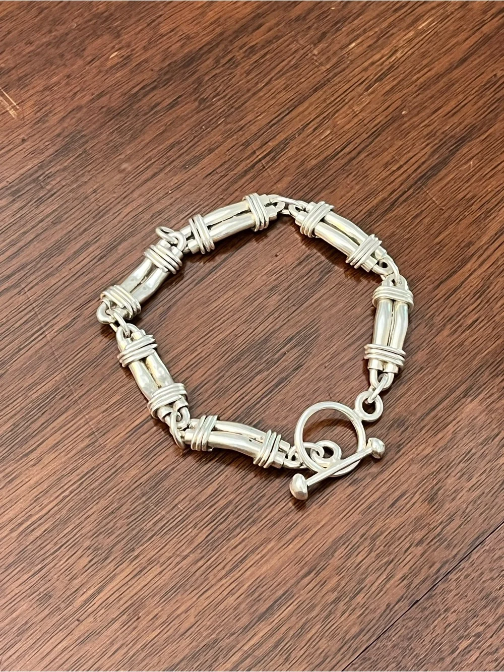 Vintage Sterling Silver Knot Link Bracelet